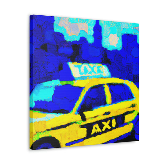 Taxi at Dusk. - Canvas