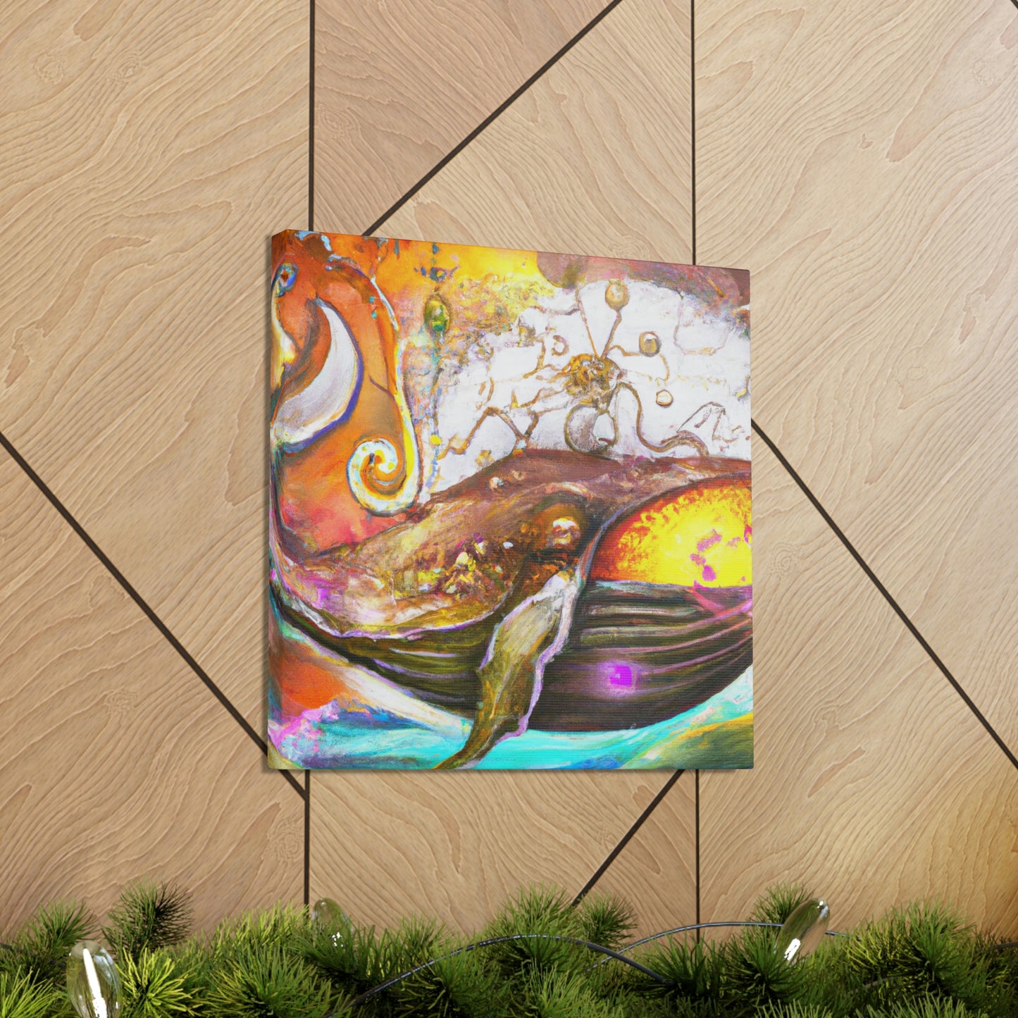 "Whale in Steampunk World" - Canvas