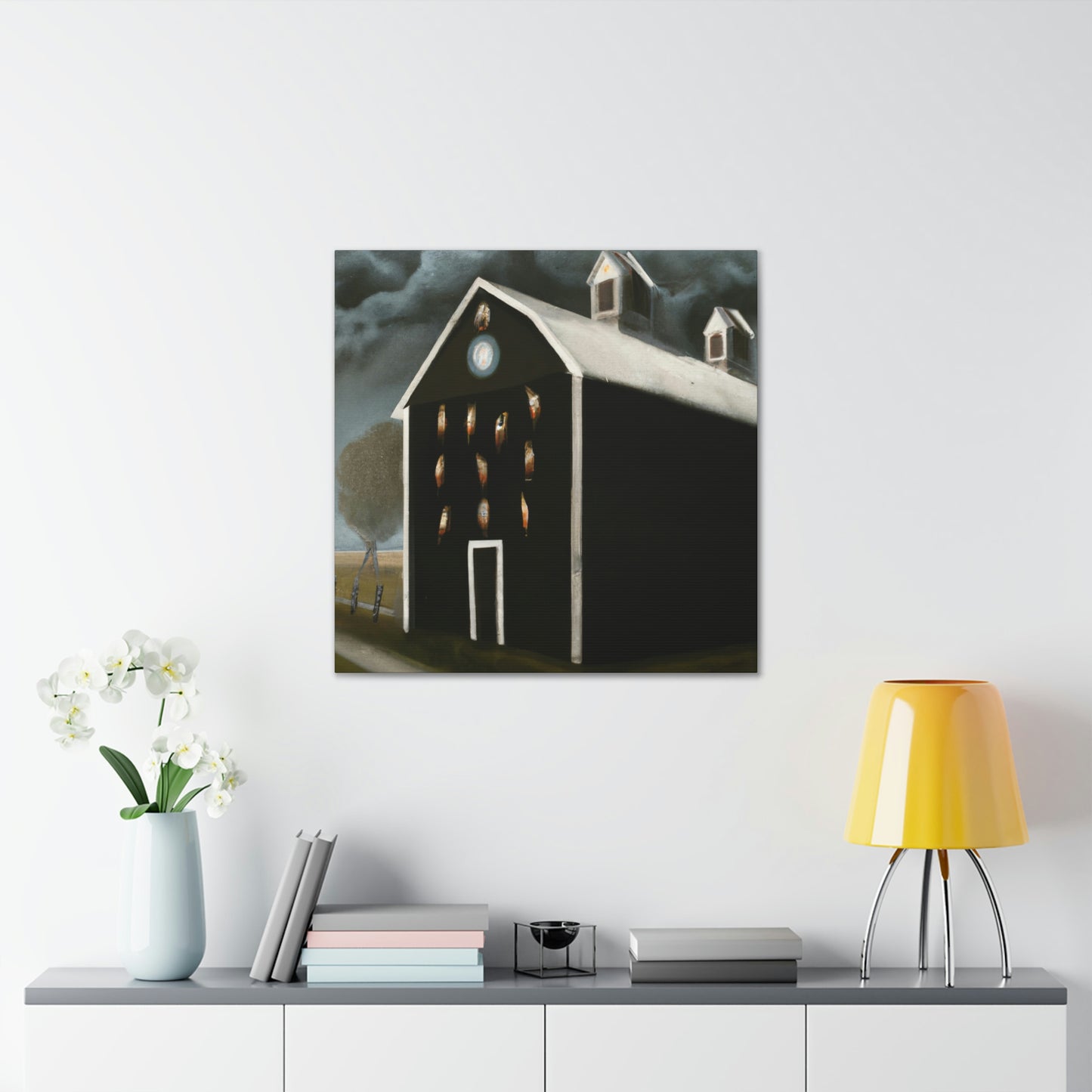 Barns in Art Deco - Canvas