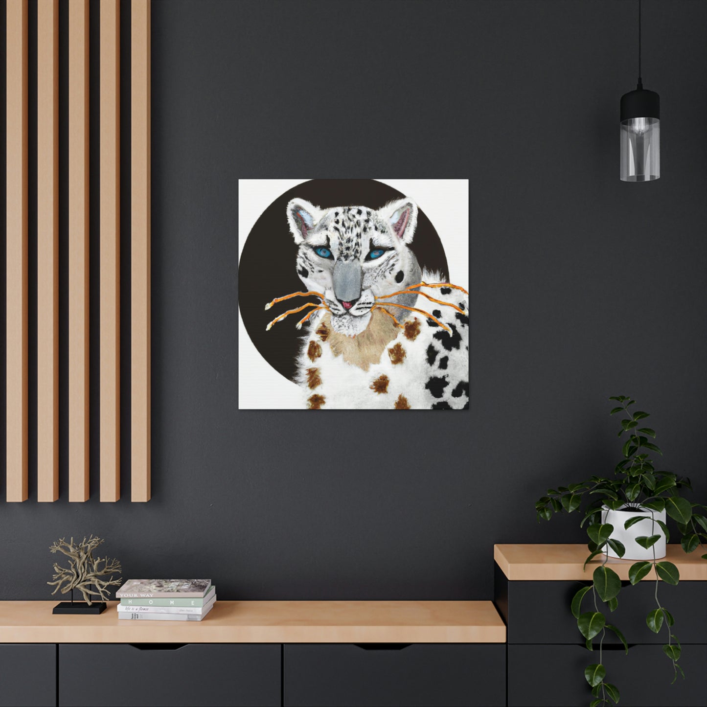 Snow Leopard Slumbering - Canvas