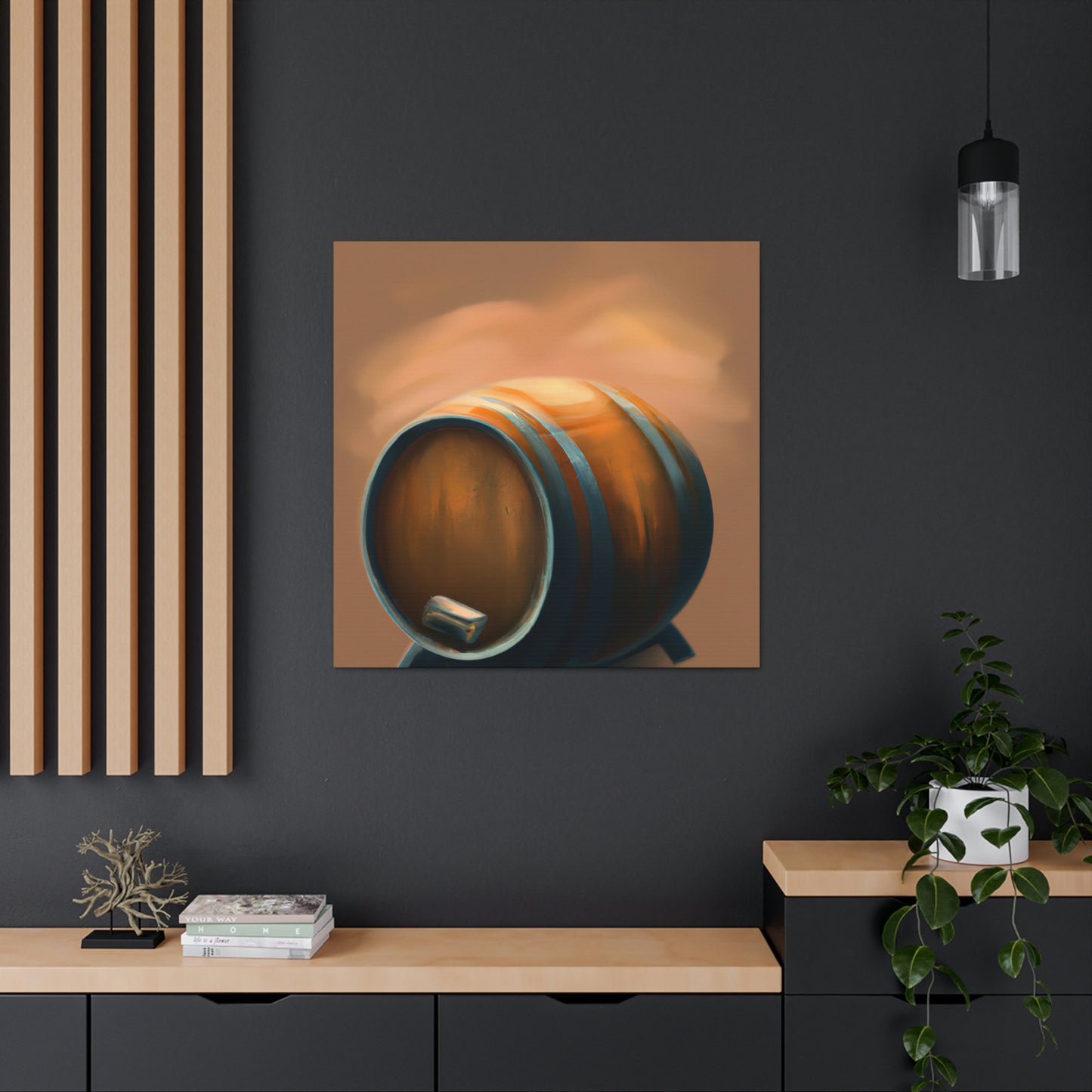 "Whiskey Barrel Ode" - Canvas