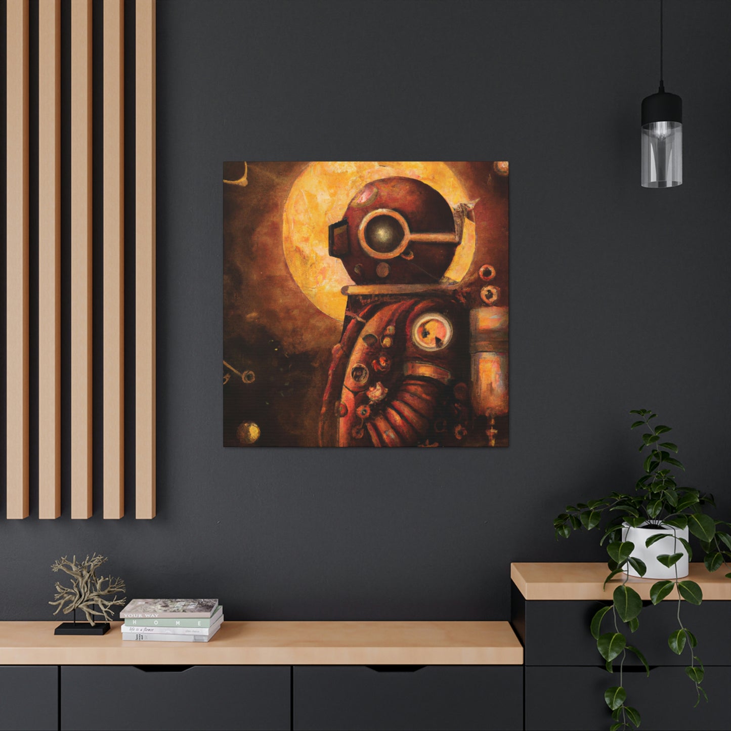 "Steampunk In a Spacesuit" - Canvas