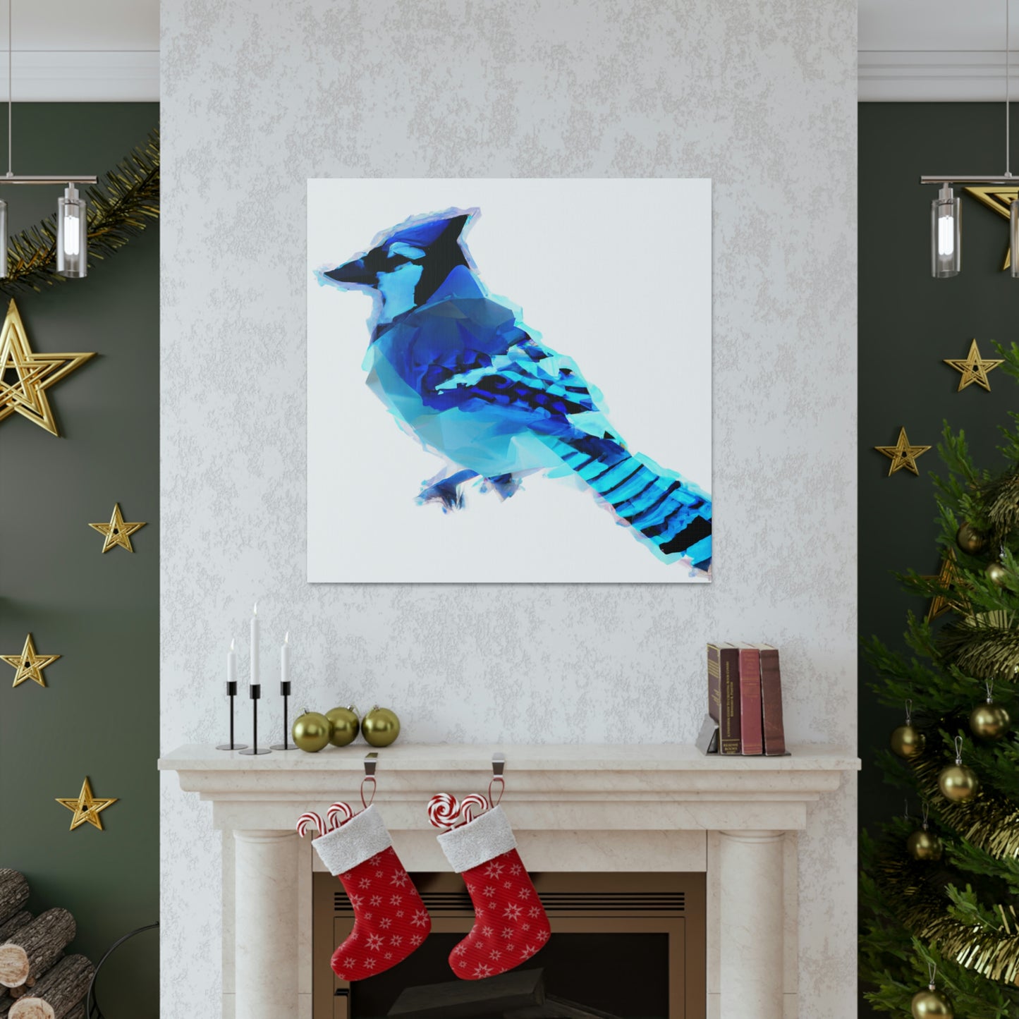 "Blue Jay Reflection Art" - Canvas