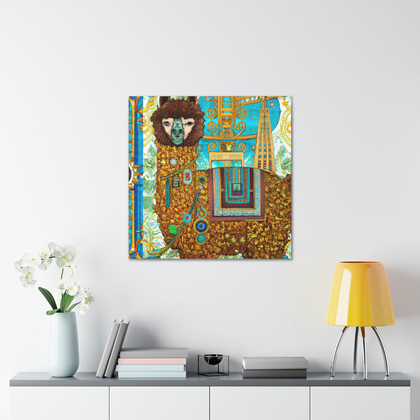 "Alpaca Delight Deco" - Canvas