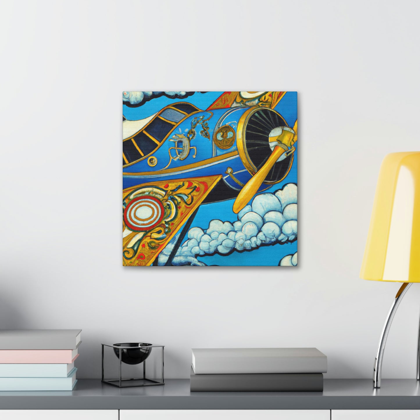 "Vintage Plane Symphony" - Canvas