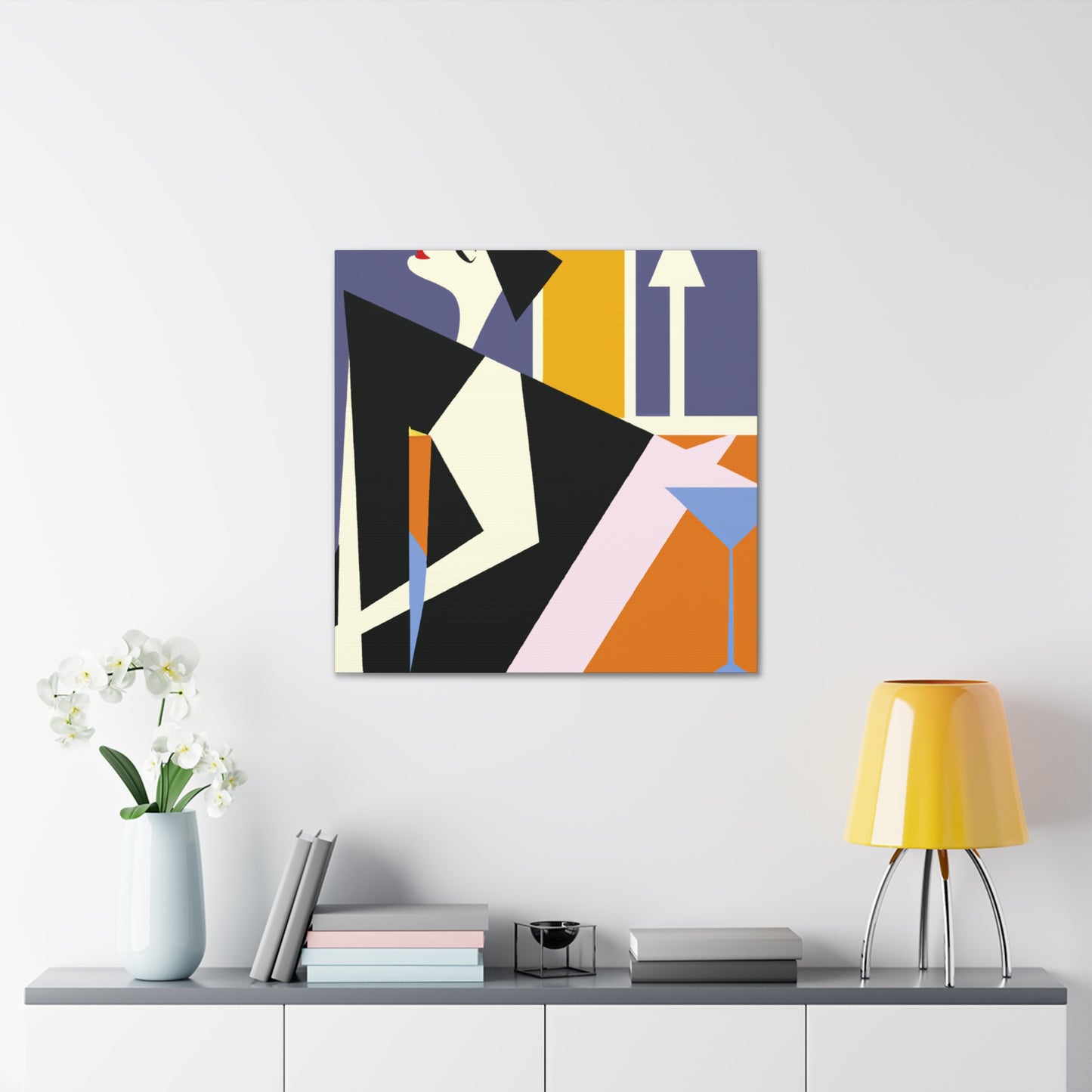 "Modernist Minimalist Glitter" - Canvas