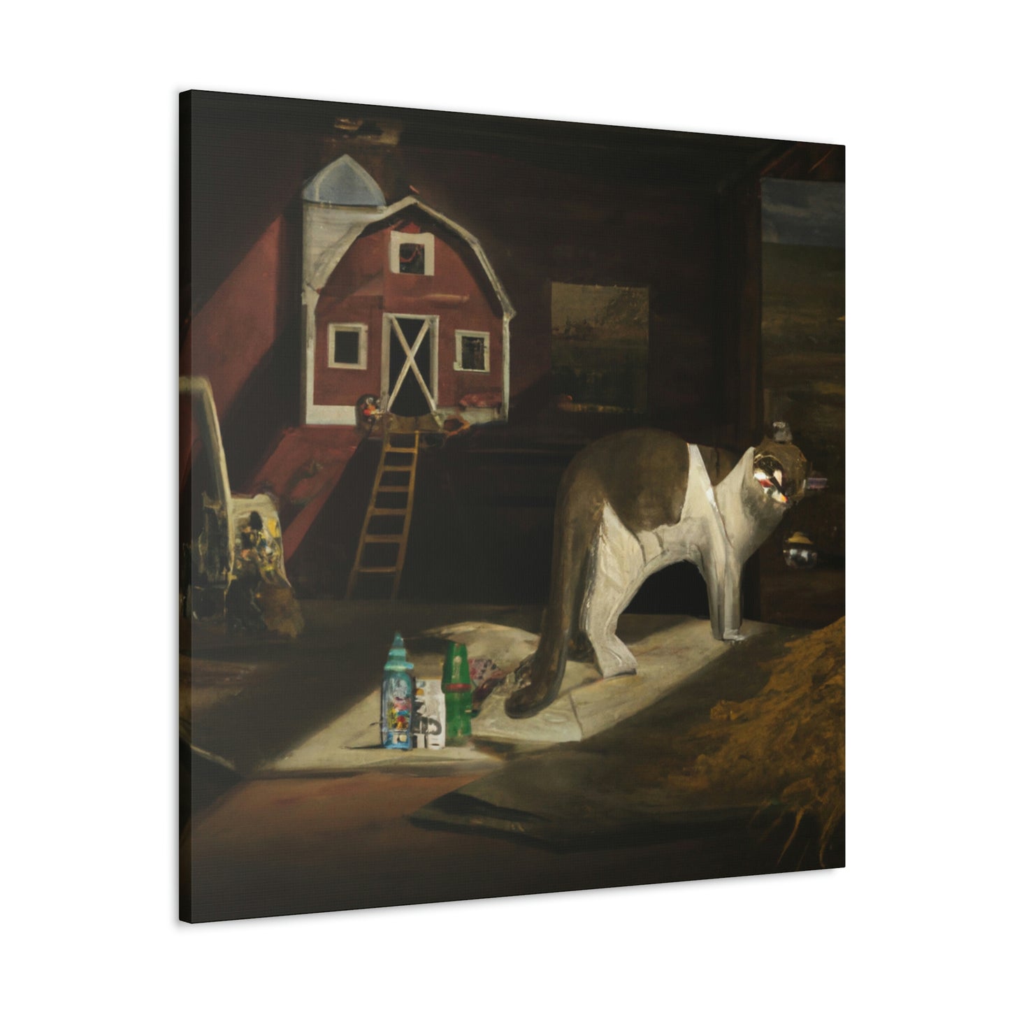 Barn Cat's Dreamscape - Canvas