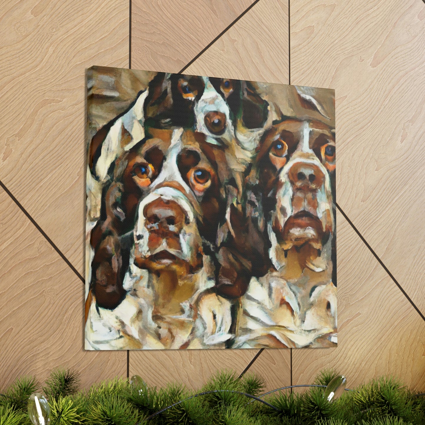 English Springer Watching - Canvas