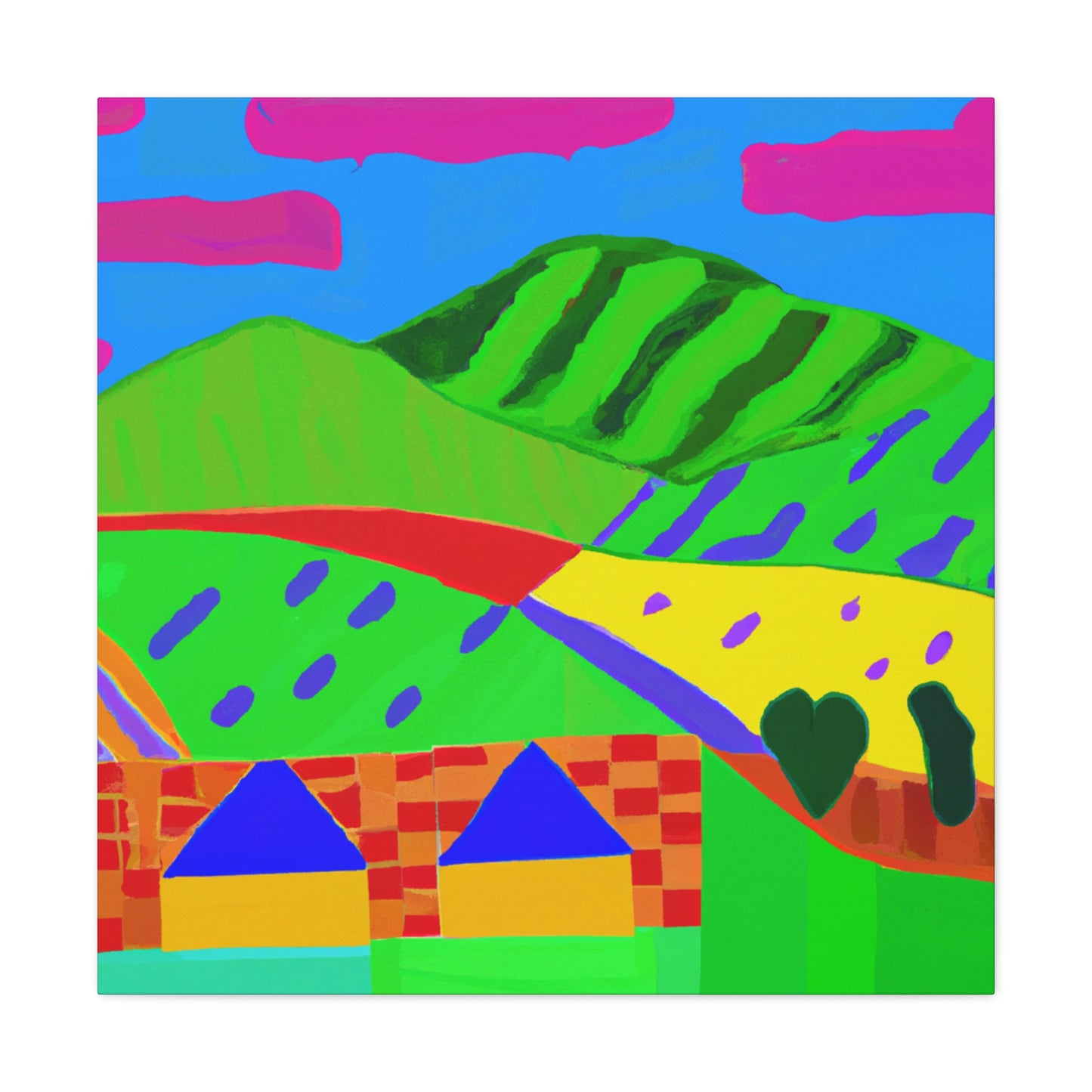 Countryside Fauvist Blaze - Canvas