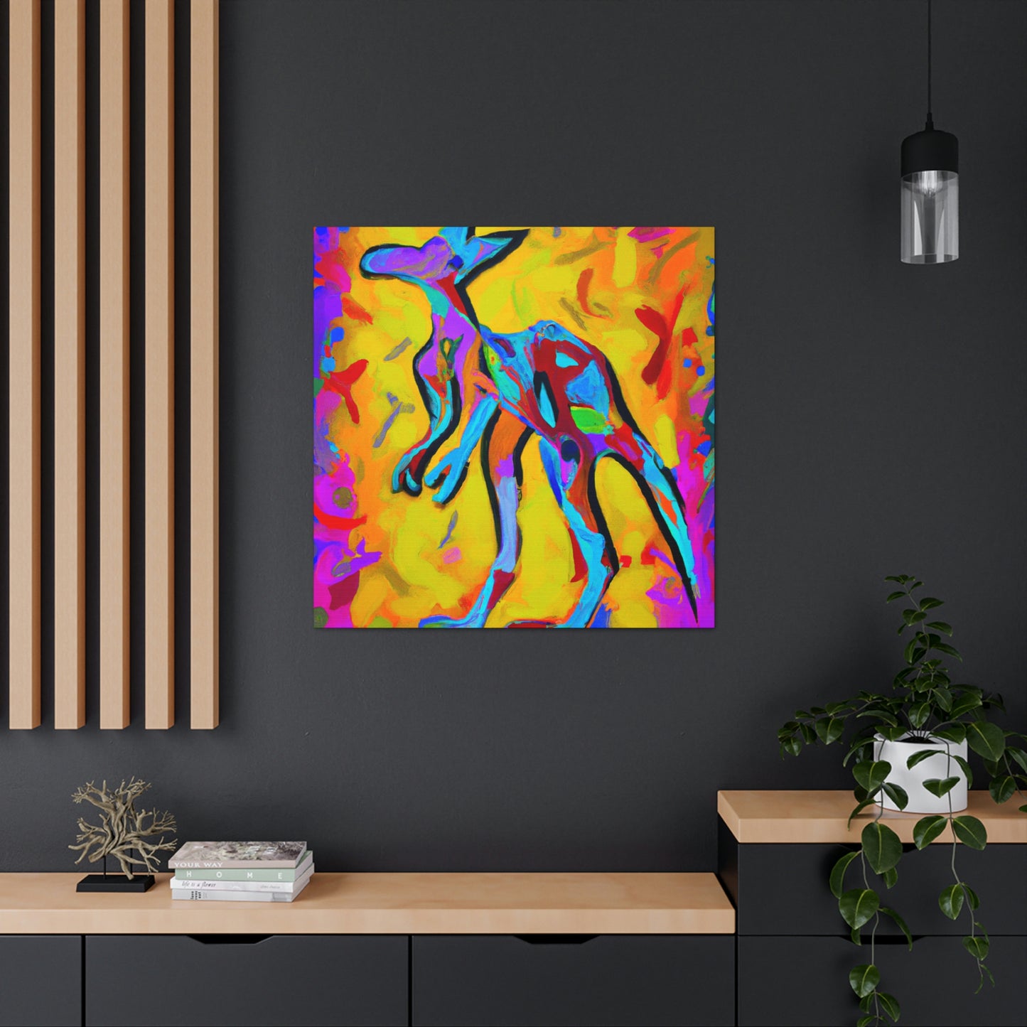 Kangaroo's Expressionist Dance - Canvas