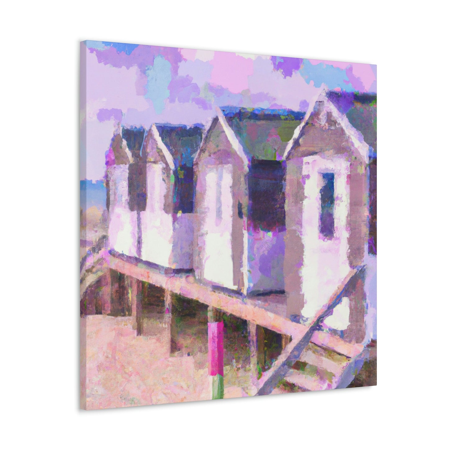 "Beach Cottages Dreaming" - Canvas