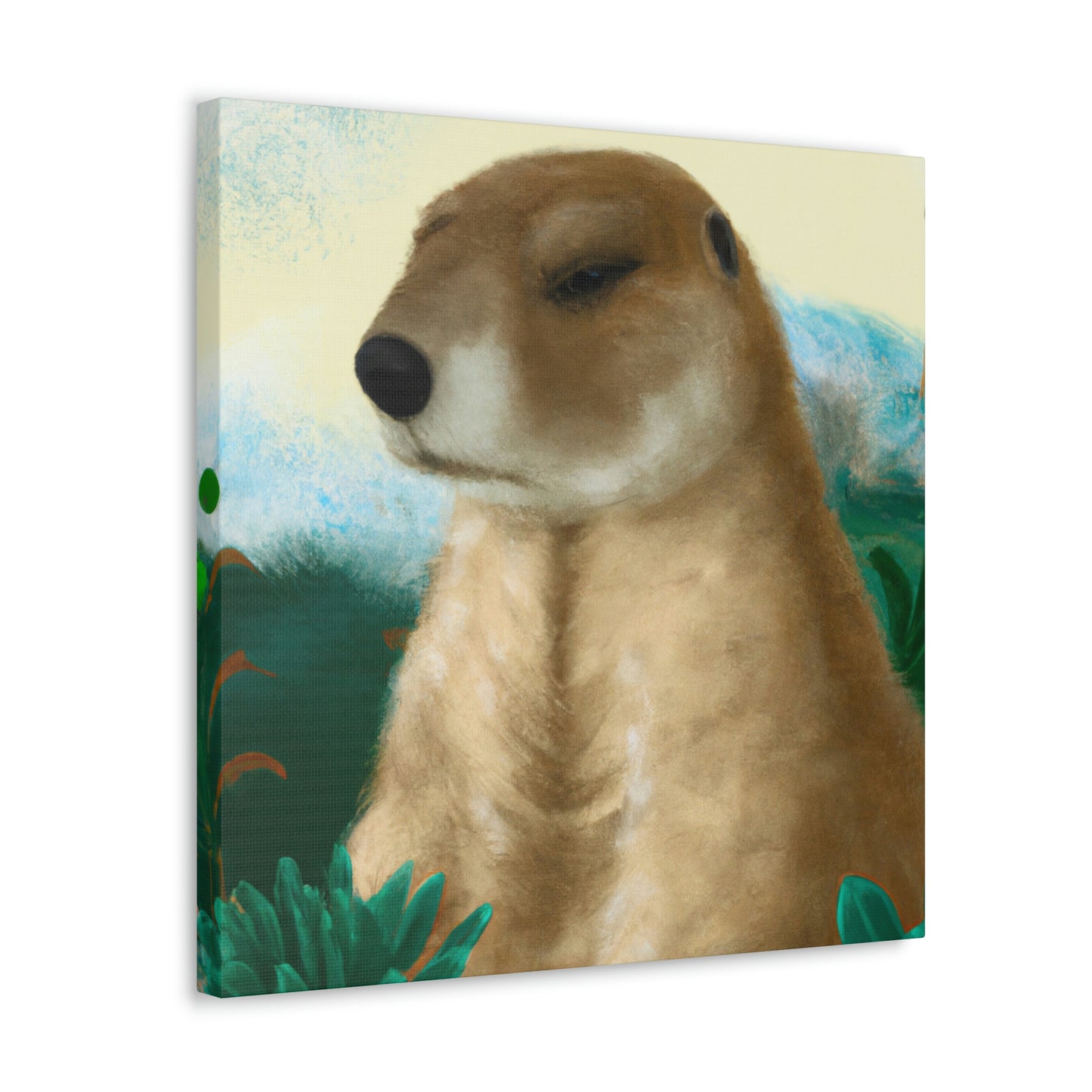 "Prairie Dog Art Deco" - Canvas