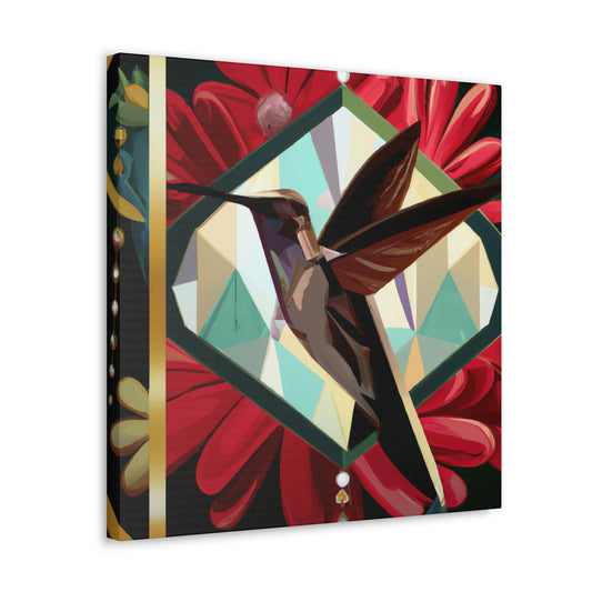 "Ruby-Throated In Flight" - Canvas