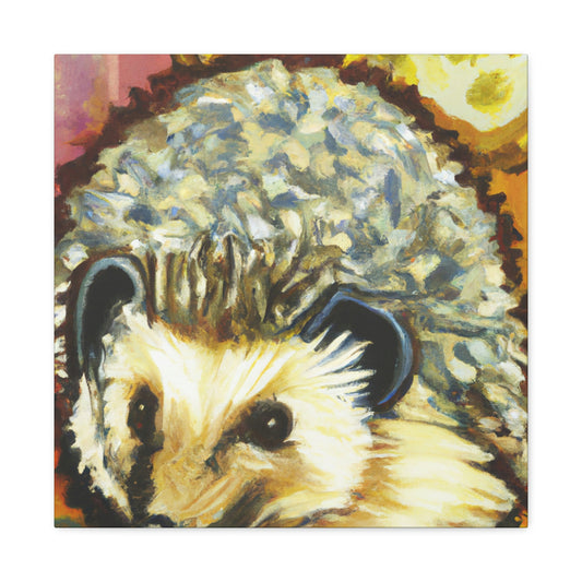 "Hedgehogs in Art Deco" - Canvas