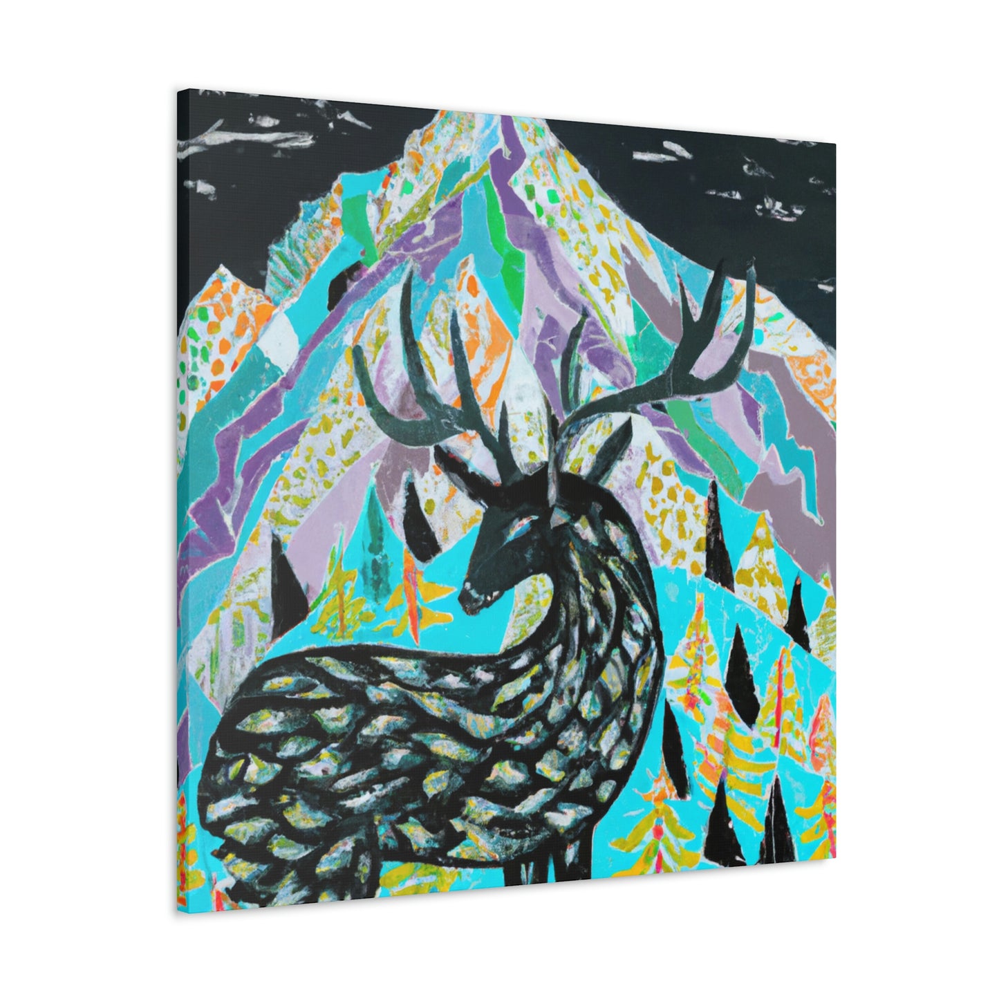 "Deer In Splendor Glowing" - Canvas