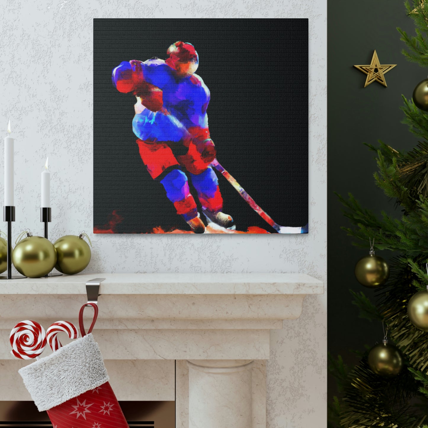 Hockey on Ice Art - Canvas