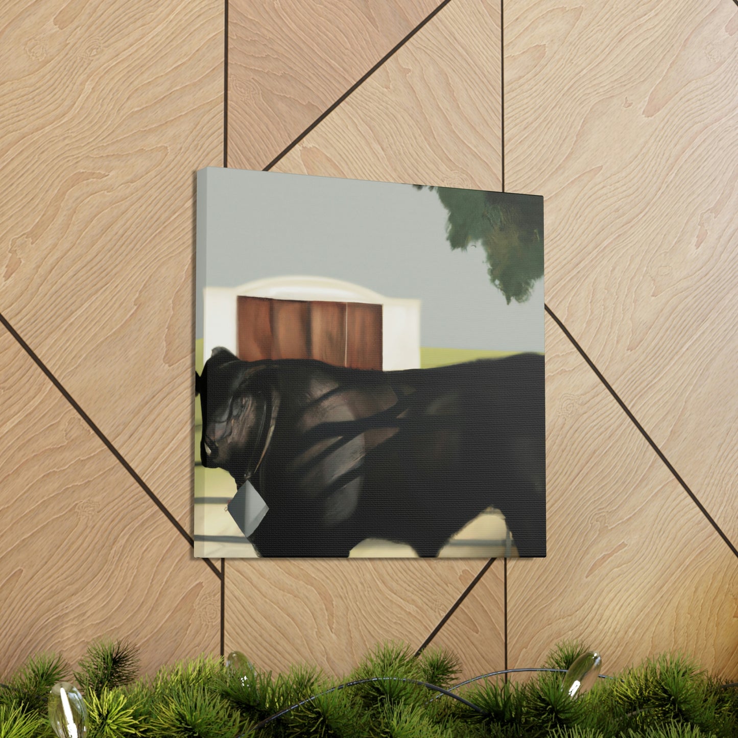 "Black Angus, Art Deco" - Canvas