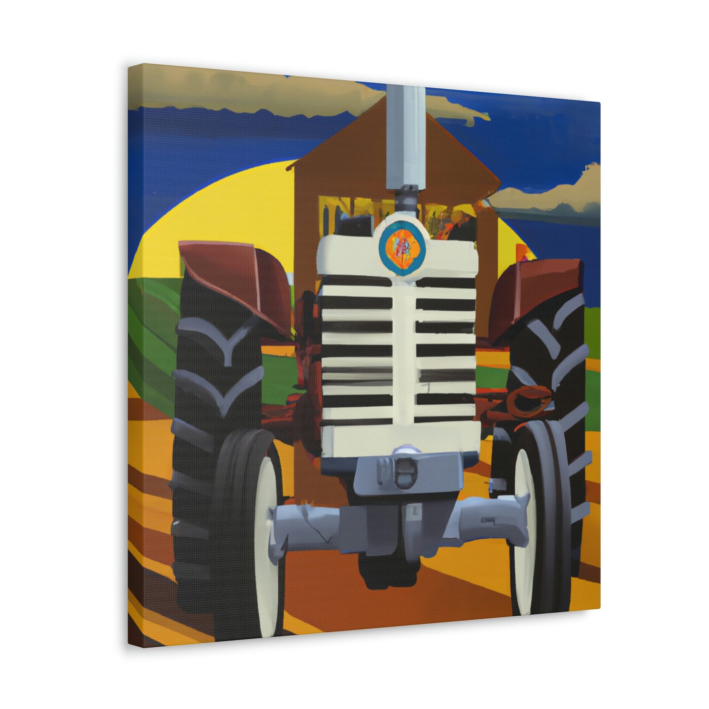 Tractor in Art Deco - Canvas