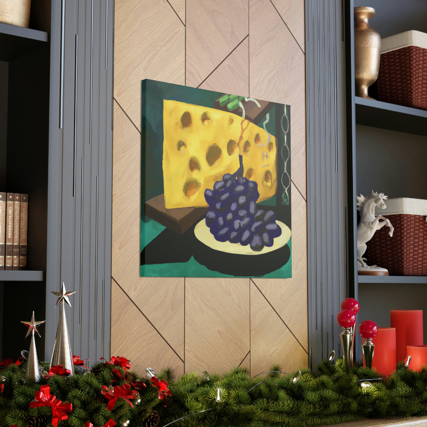 Cheese and Grapes Pop - Canvas