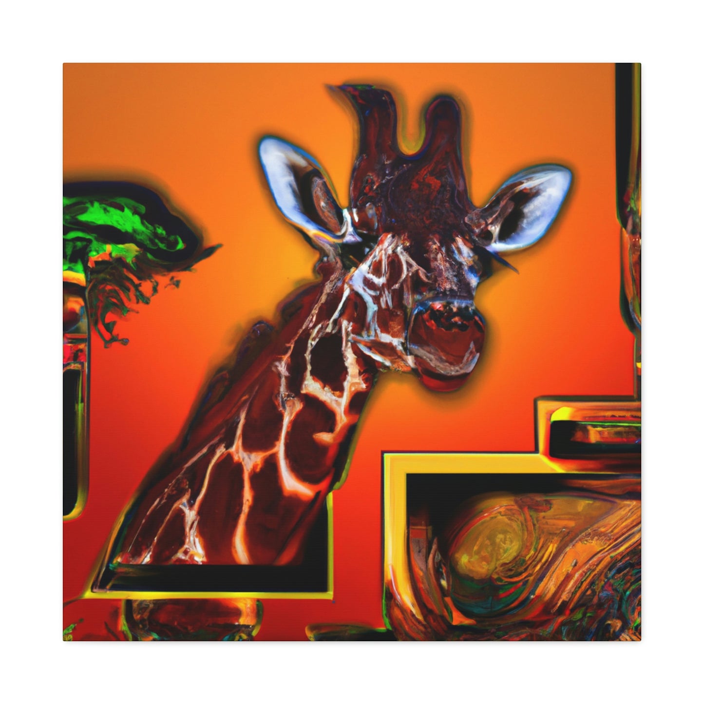 Giraffe in Art Deco - Canvas