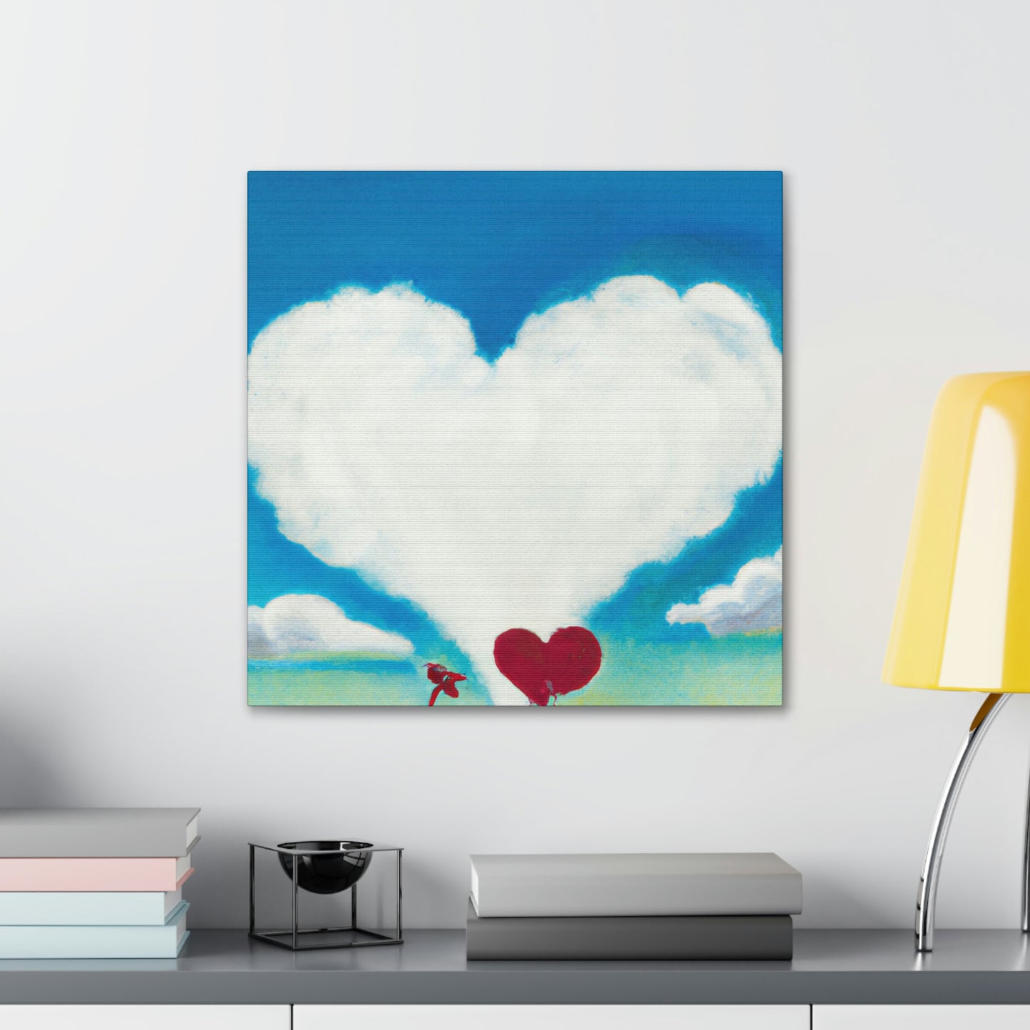 "Heart-Shaped Freedom Cloud" - Canvas