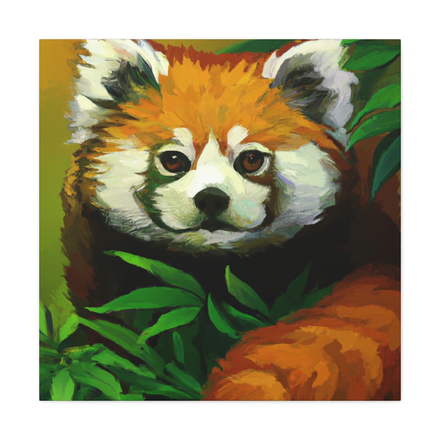 Red Panda in Art Deco - Canvas