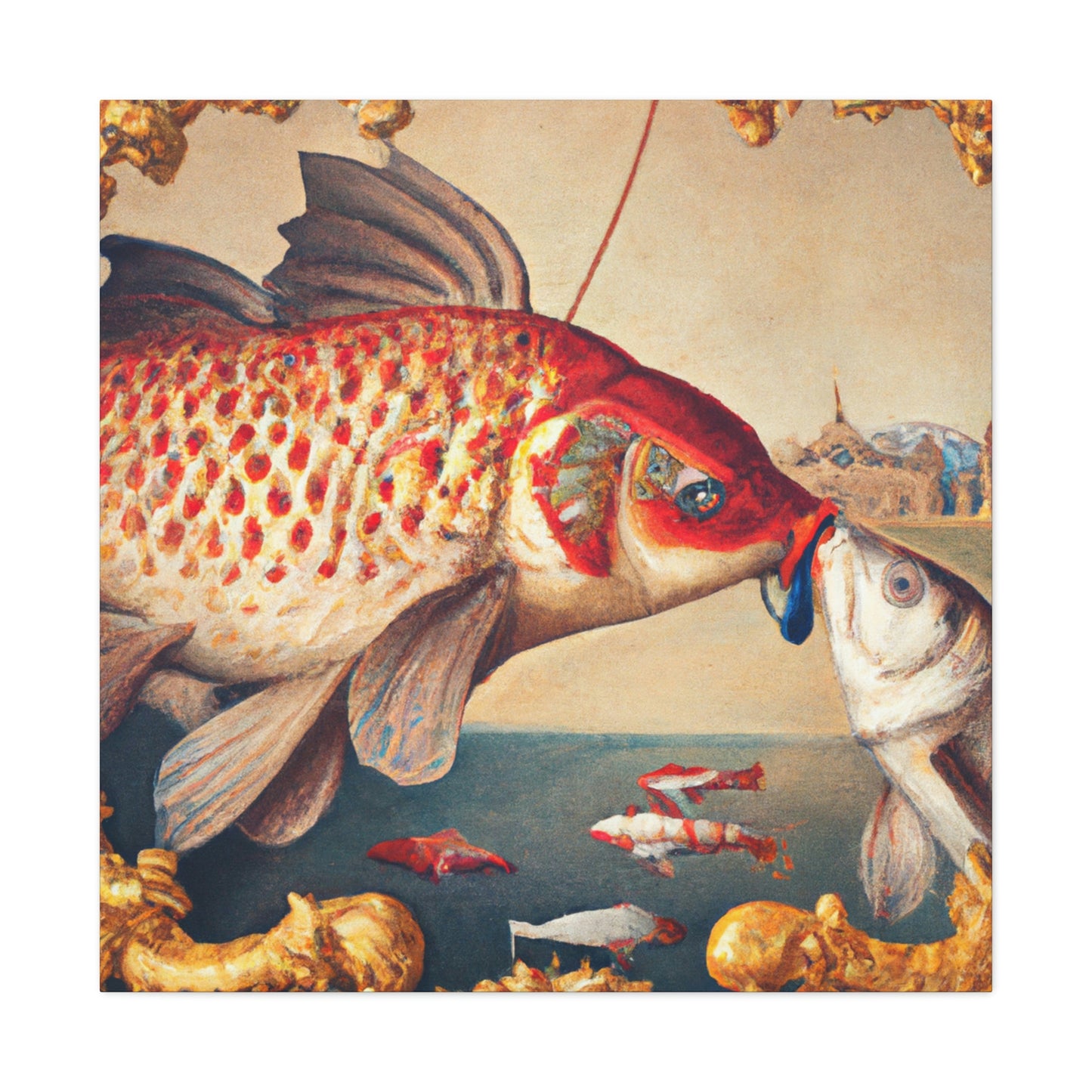 School of Fish Swimming - Canvas