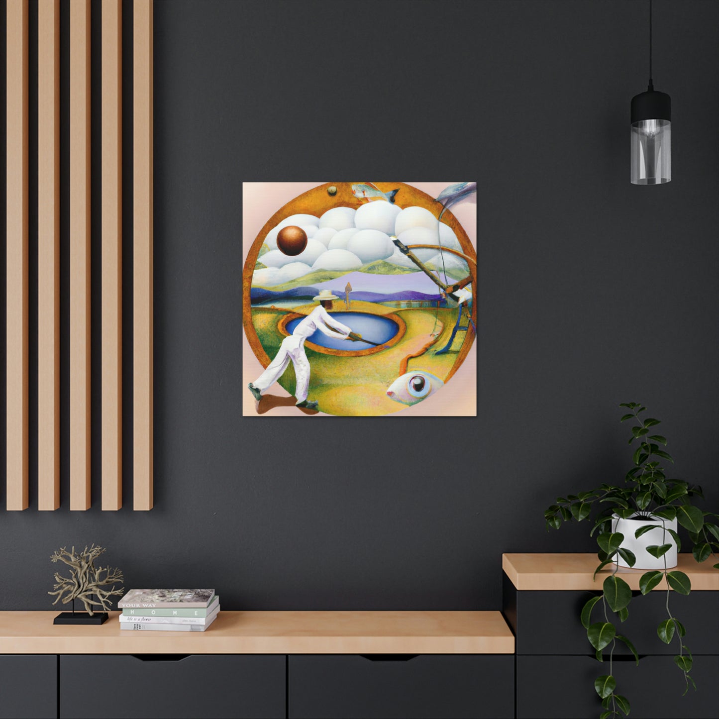 Fishing in the Clouds - Canvas