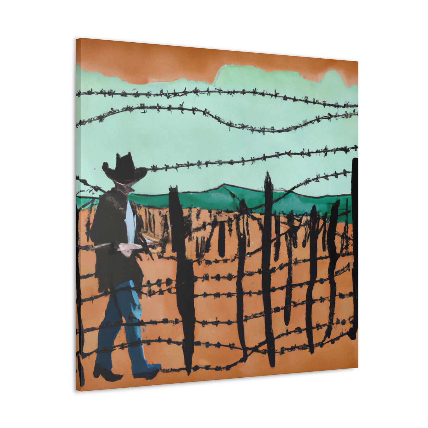 Barbed Wire Discourse. - Canvas