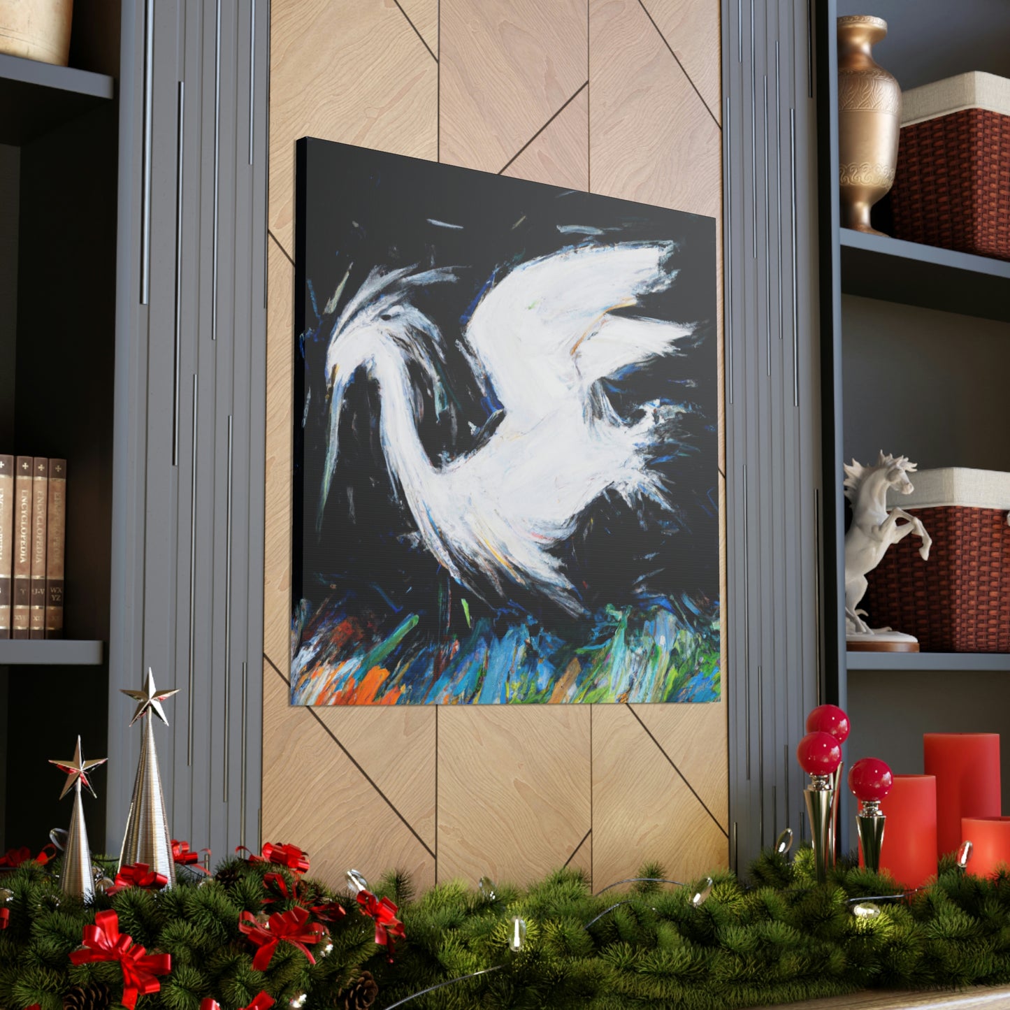 Snowy Egret Splendor. - Canvas