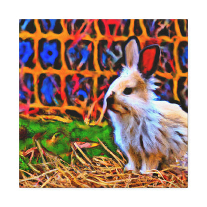 Rabbit in Digital Dreams - Canvas