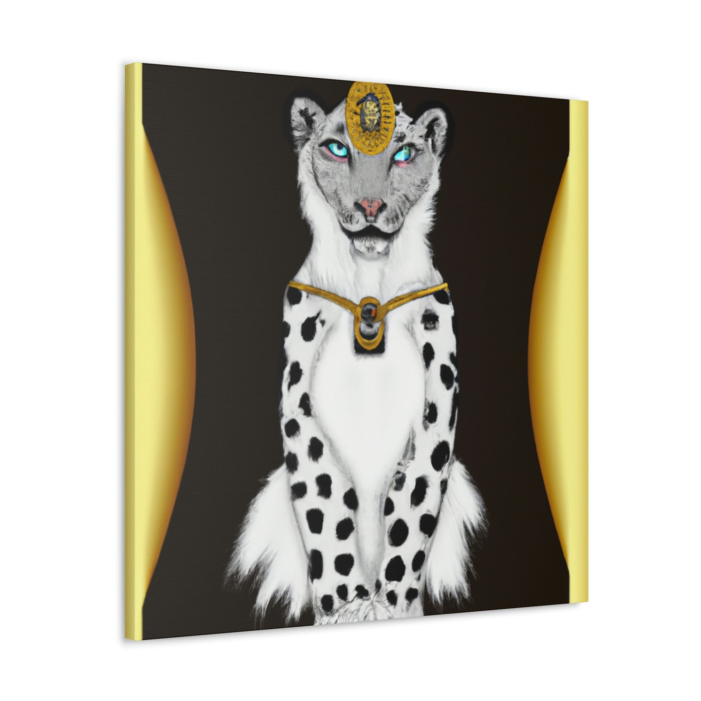 "Luxurious Snowy Panther" - Canvas