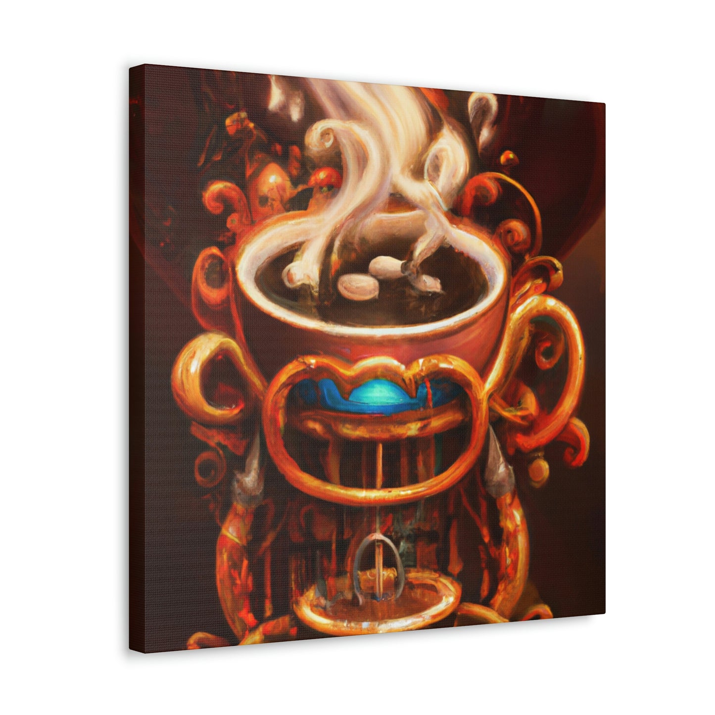 Coffee Cup Clockwork Impact - Canvas