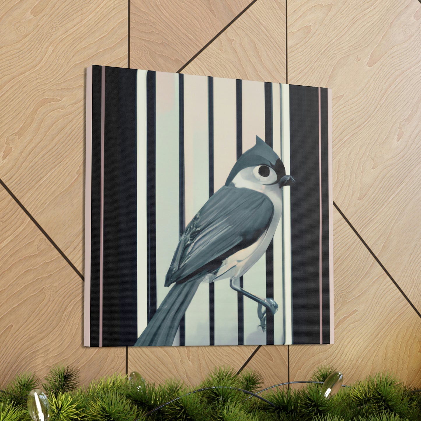 "Feathery Art Deco Tapestry" - Canvas