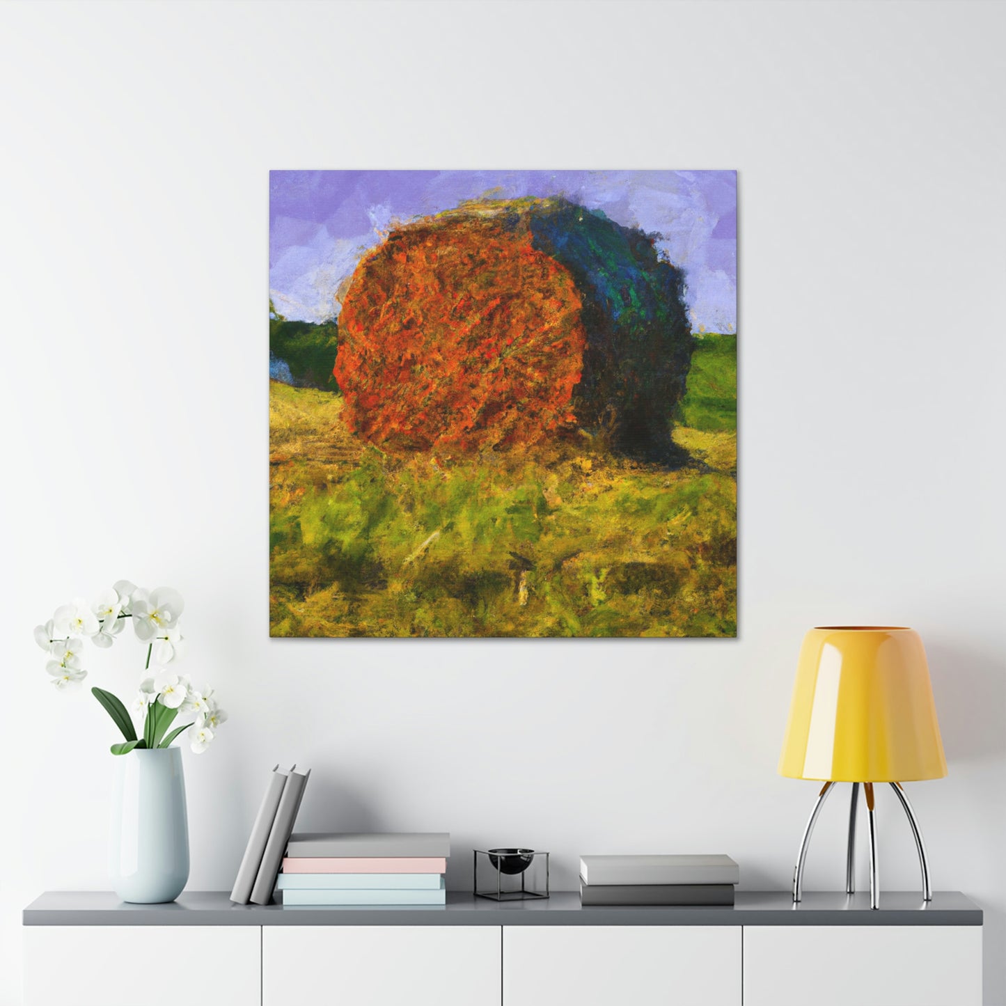 "Hay Bales in Bloom" - Canvas