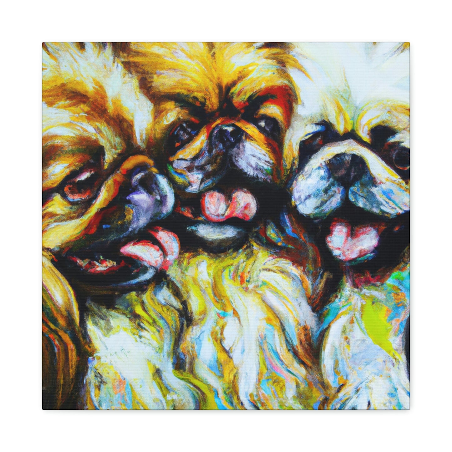 Pekingese Pride Expressionism - Canvas