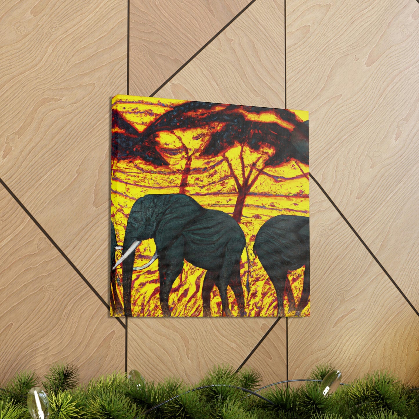 Elephant Afternoon Delight - Canvas