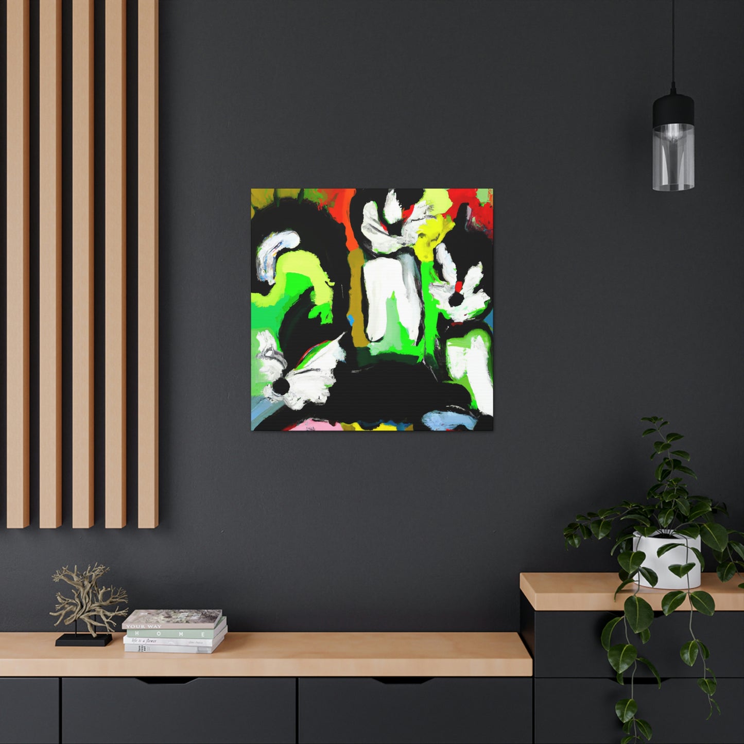 Skunks in Abstractstyle - Canvas