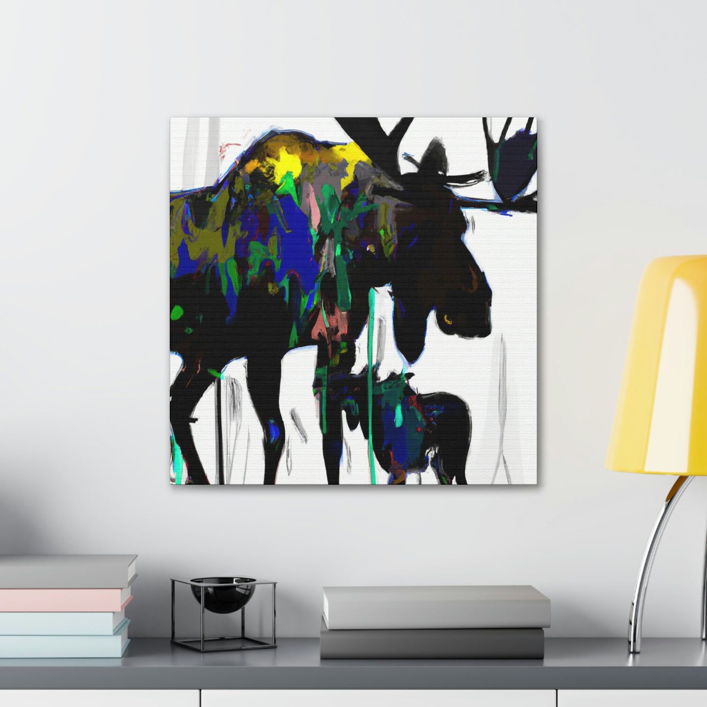 "Elk Amongst Mountains" - Canvas