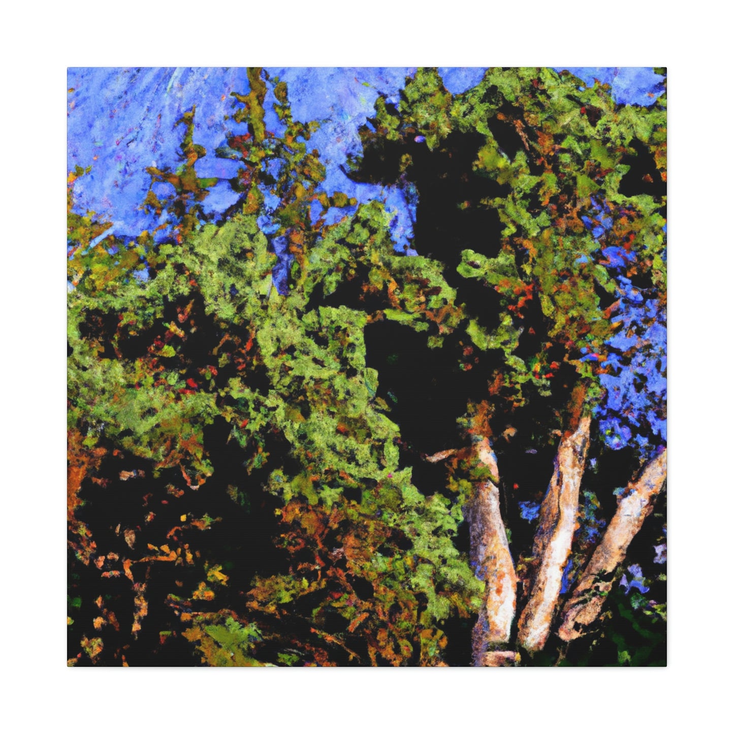 "Cedar Tree Expressionism" - Canvas