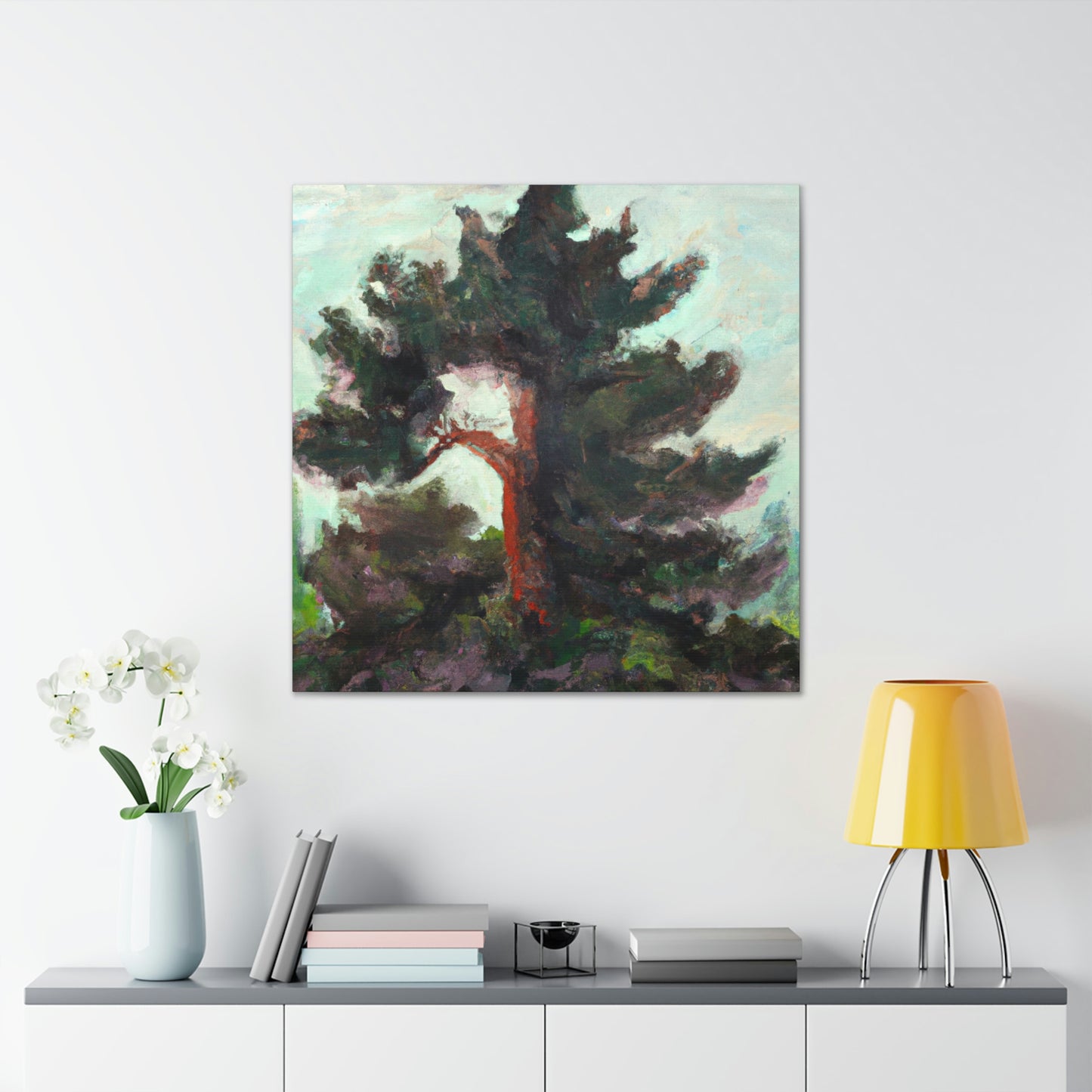 Cedar Tree Expressionism - Canvas