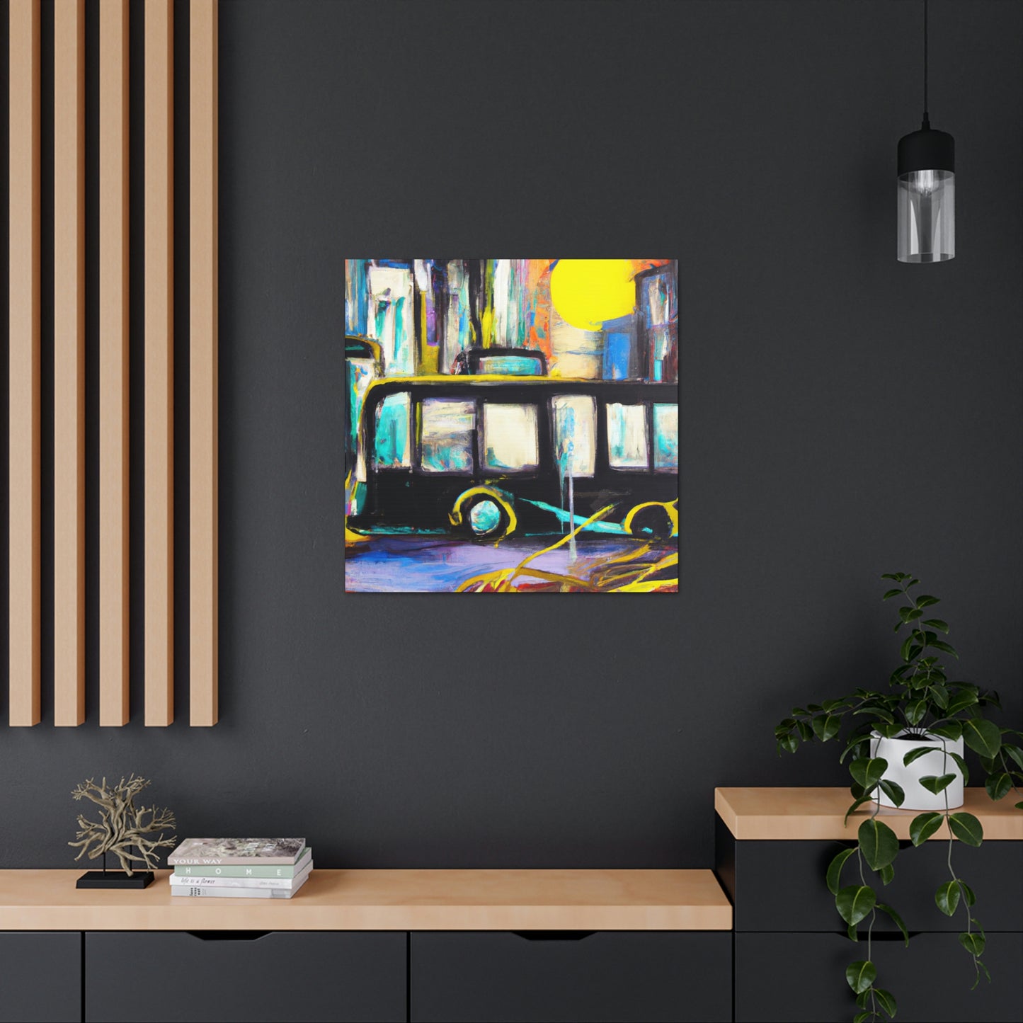 Bus in the City - Canvas