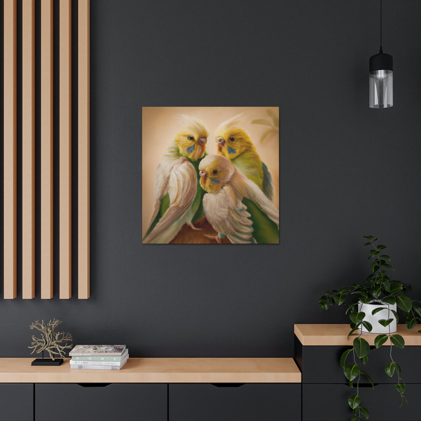 Budgies in Renaissance - Canvas