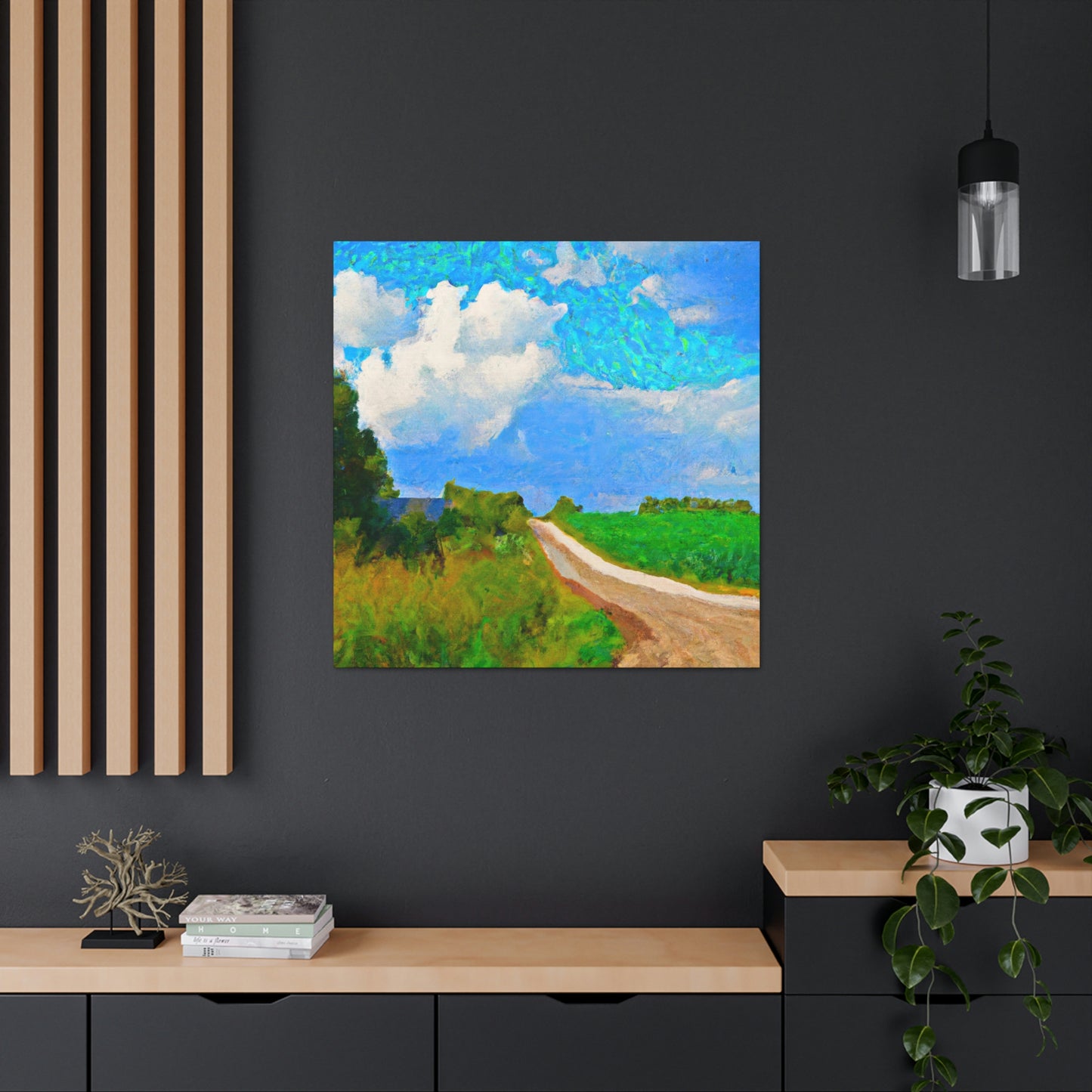 "Country Road Sunset View" - Canvas