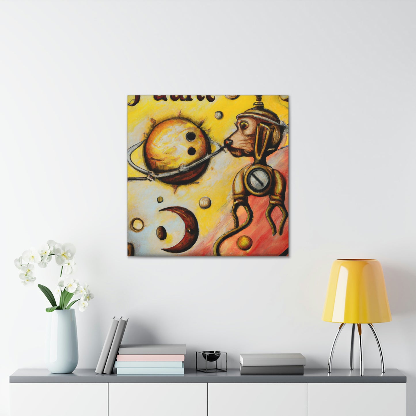 "Pluto in Steampunk Age" - Canvas