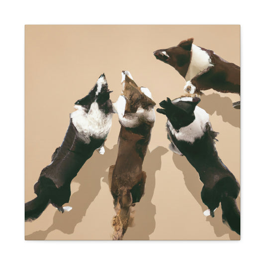 "Border Collie Brandish". - Canvas