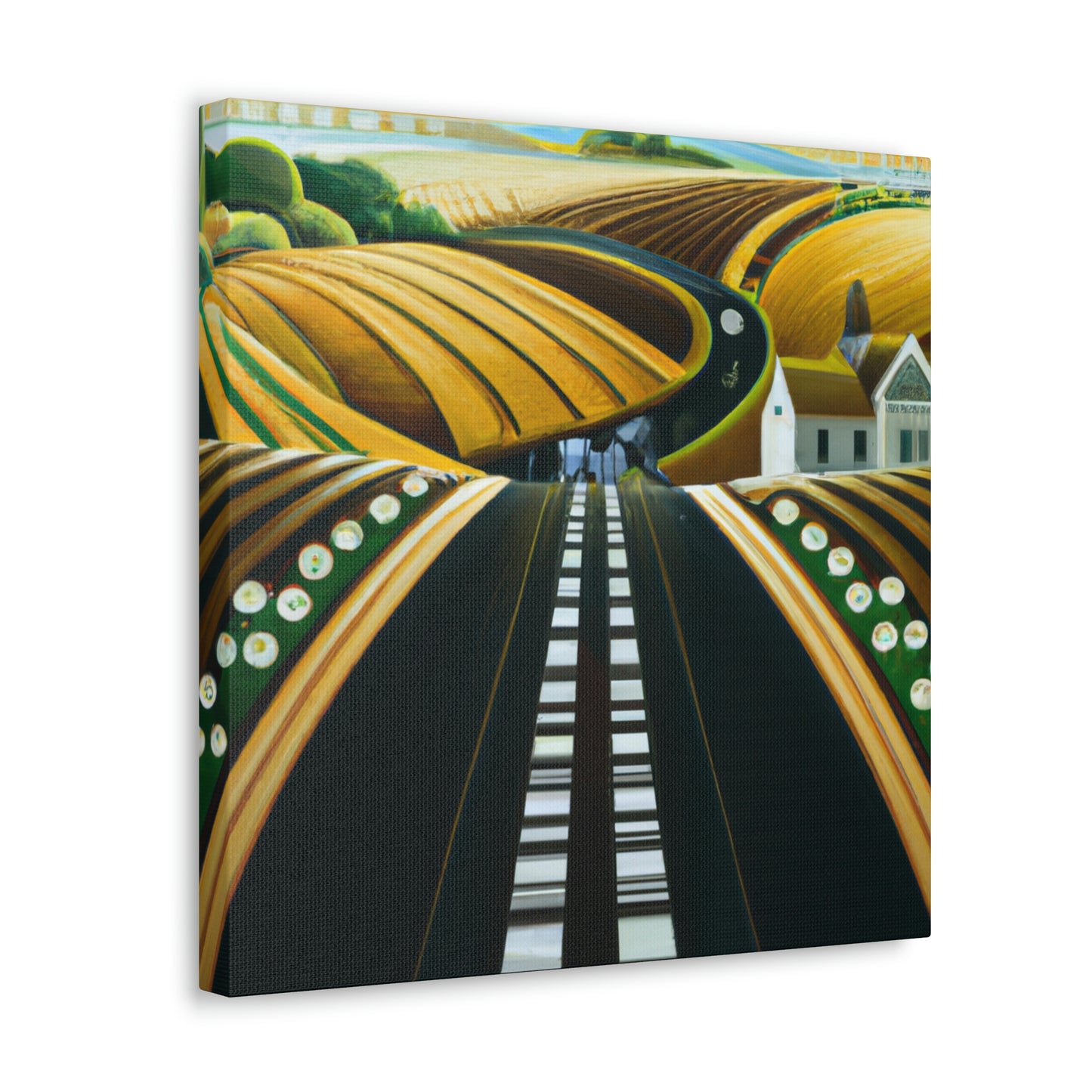 "Country Road in Art Deco" - Canvas