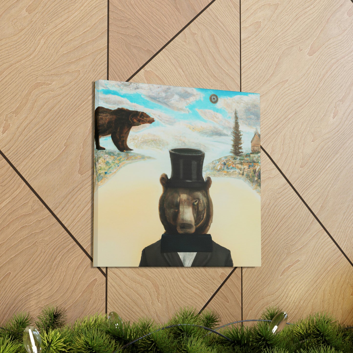 Steam Black Bear Portrait - Canvas