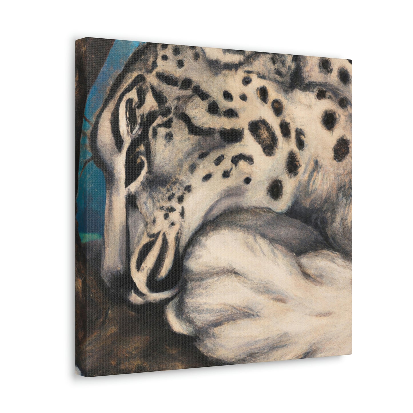 Snow Leopard Silhouette - Canvas