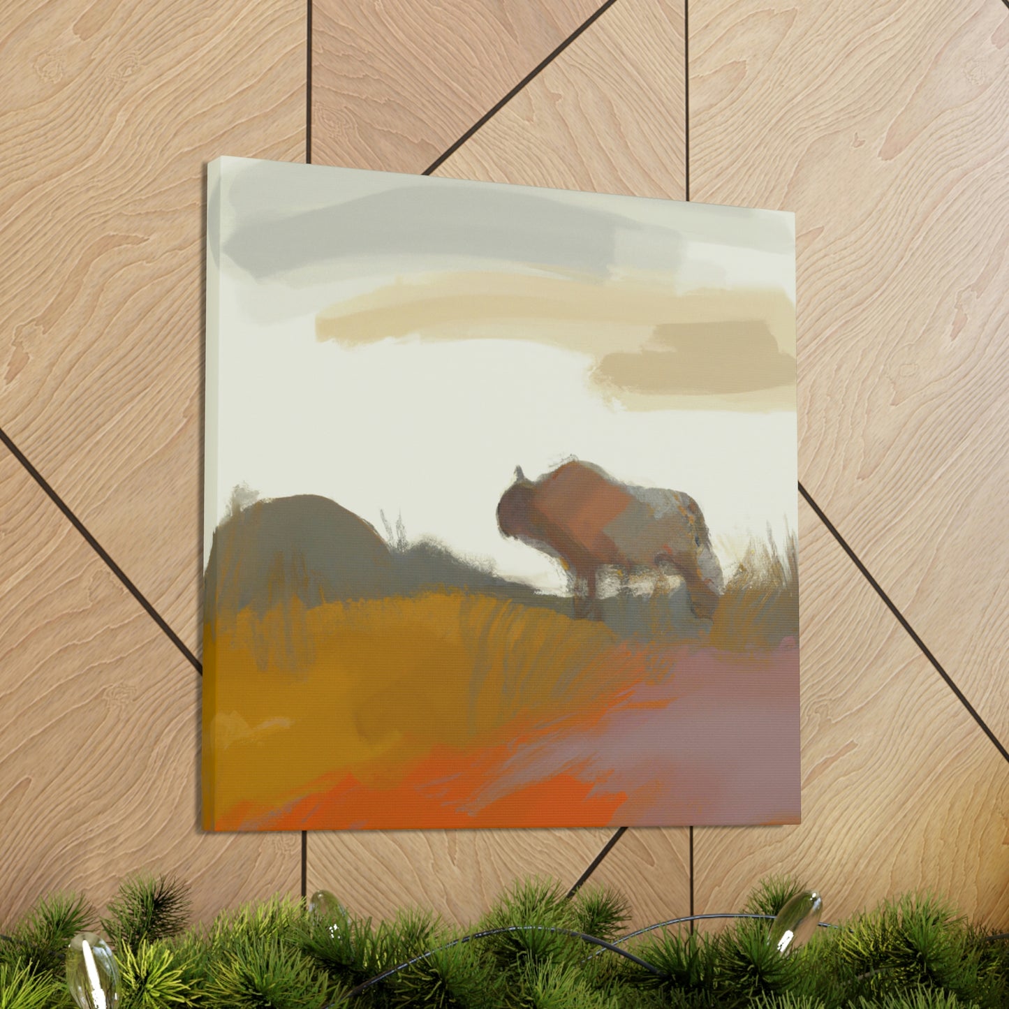 "Bison in Expressionism" - Canvas